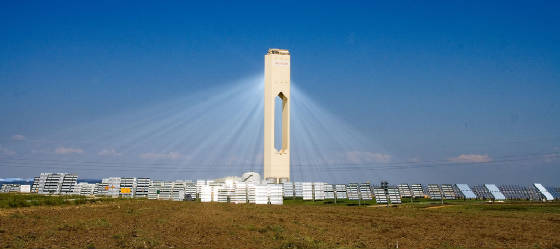 solar power tower. current solar power tower
